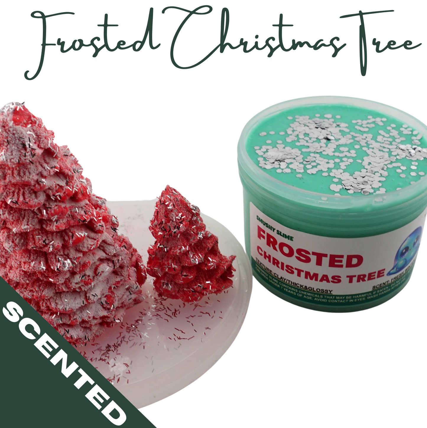 Frosted Christmas Tree Slime